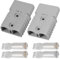 Choonjin 2pcs Connettori Elettrici 175a 600v, Spinotti Elettrici Rapidi, Morsetti Elettrici Connettori, per Auto, Rimorchio, Trailer, Verricello (Grigio)
