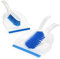 com-four® 2X Kehrgarnitur - blaues Kehr-Set aus Handfeger und Kehrschaufel - farbenfrohes Haushaltsreinigungsset aus Handbesen und Kehrblech (2 Stück - blau)