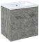 kleankin Mueble de Baño con Lavabo Cerámico Armario Bajo de Lavabo de Pared con 2 Puertas y Estante Ajustable Acabado Melamina 60x45,5x60 cm Gris