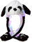 Anyingkai Wackelohr mütze mit led,Mütze mit beweglichen ohren,Mütze mit wackelohren,LED Leuchtende Ohren,Wackelohren LED Mützen,Weihnachtsfeier Fasching und Cosplay(Panda)