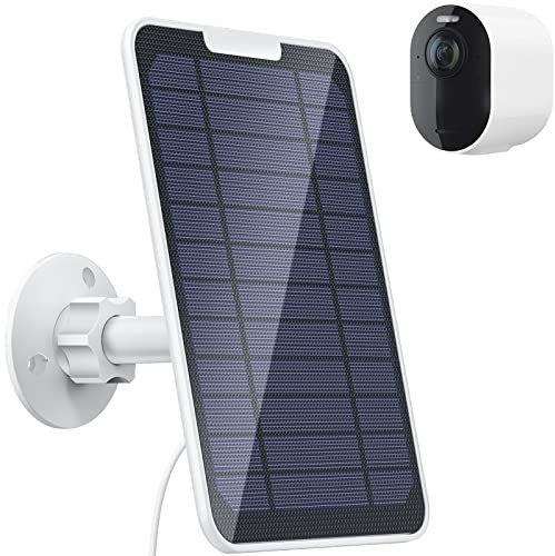 Solarpanel für Arlo Pro 3/4/5S/Ultra/Ultra 2/Go 2, 4w wetterfestes IP65-Solarpanel mit 360°-Wandhalterung (magnetischer Anschluss),9,8 Fuß Ladekabel, (Stil 1)