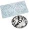 TUKE Moules en silicone en forme de feuilles pour bricolage - Moules en silicone 3D creux pour fondant et dentelle - Forêt d'arbre - 26,3 x 13,5 x 0,3 cm