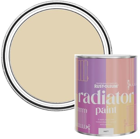 Rust-Oleum Beige Heat Resistant Radiator Paint in Matt Finish - Sandhaven 750ml