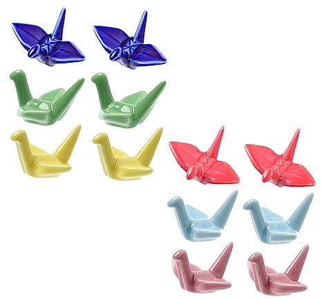 IMIKEYA 12 Stück Keramik Stäbchenhalter Mit Origami Vogel Design Porzellan Essstäbchenablage Für Löffel Und Gabel Kompaktes Küchengeschirr Einfach Zu Reinigen rutschfest Und Dekorativ