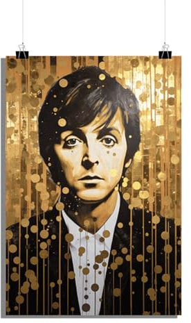 25 Artstreet Golden Paul McCartneyposter - The Beatlesposter - Hochwertiger Druck - Dekoratives Wandposter - Perfekt zum Einrahmen (50x70)