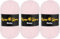 Baby Wolle (#3 DK) Leichtes Kammgarn Babygarn, Strickgarn Baby Best uni Babywolle, Antipilling Strickwolle Häkelwolle Acrylgarn zum Stricken und Häkeln (3 Knäuel, 255 Hellrosa)