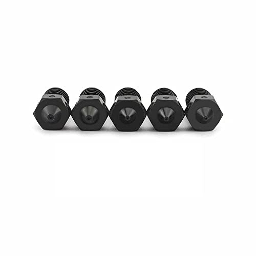 5pcs gehärteter Stahl V6 -Düsen for Hochtemperatur 3D -Druck Kohlefaserfilament Titan Aero Hotend(0.5mm)
