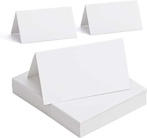 MumdoYAL 50 pezzi vuoto segnaposto matrimonio,segnaposto compleanno,segnaposto tavolo,segnaposto cartoncino,segnaposto comunione,segnaposto battesimo,cartoncini per battesimo