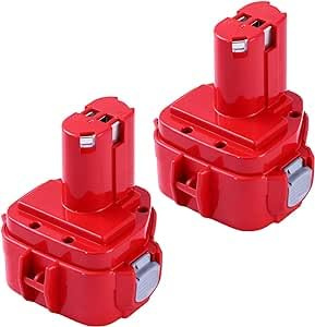 2 Pacchetto Exemoro PA12 12 V 3,6 Ah Ni-MH Ricambio per Makita batteria 12 V 1222 1220 1235 1233 1234 1235B 1235F 192696-2 192698-8 192698 -A 193138-9 193157-5 401 Utensili elettrici a percussione