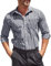 Misfuso Chemise Homme Casual à Carreaux Manche Longues avec Poche Poitrine Chemise Homme Décontractée en 100% Coton Noir L