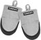 Cuisinart Mini Oven Mitts – 5.5” x 7” Heat-Resistant Kitchen Mitts for Oven with Non-Slip Neoprene Palm, Cotton Filling, and Fabric Loop – Durable Oven Mitt Set for Cooking & Baking (Light Gray)