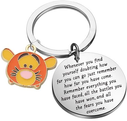 FUNYSO Tiger Animal Kingdom Gift Cartoon Love Gift Tiger Fans Gift Cartoon Movies Inspired Gift Keychain, Tiger-Schlüsselanhänger, S