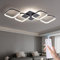 ANTENLICHT LED Deckenleuchte Wohnzimmer 50W 5600LM mit Fernbedienung Stufenlos Dimmbar 2700-6500K, Wohnzimmerlampe mit Memory-Funktion aus Metall für Schlafzimmer Esszimmer Flur Kinderzimmer, Schwarz