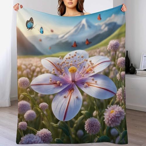 Blumes Decke Decke Dicke Kuscheldecke Mit 3D Muster Fleece Warm & Weich Flauschige Flannel Decke, Vier Jahreszeiten Bett Sofadecke （150×200cm）