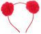 VALICLUD Pelzknäuel-stirnband Pompons Basteln Party-stirnbänder Karnevalskostüm Flauschiges Stirnband Mit Bommelball Zubehör Für Haarreifen Pompons Zum Basteln Bälle Mit Pompons Eisen Rot