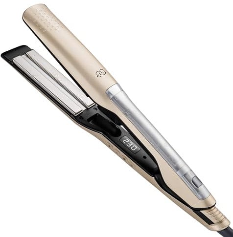 Plancha de Pelo de Vapor 2 en 1 Profesional, Steampod Pro Champagne Edition Acción iónica con 10 ajustes de temperatura hasta 230ºC, plancha pelo