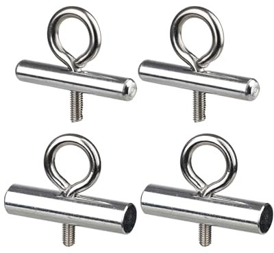 qeedo Piping Stop Set, Kederstopper 2X 5mm und 2X 7mm, mit Ringöse, einfache Montage, aus rostfreiem Edelstahl, Endstopper, Stopper für Kederschiene