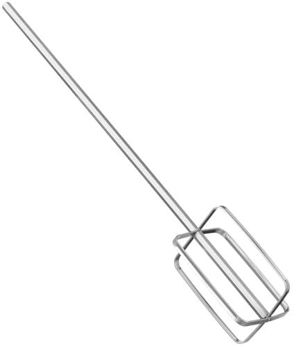 VICASKY Meat Paste Whisk Stainless Steel Stirring Rod Manual Kitchen Whisk for Hot Pot Mixing Thickened Meat Stirrer Non-Slip Grip 15.75In Stirrer for Even Cooking