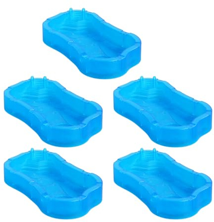 Mikinona 5 Stück Puppenhaus Pool Dekor Puppenhaus Miniaturen Pool Mini Haus Schwimmbecken Miniatur Foto Requisiten Zubehör Winziger