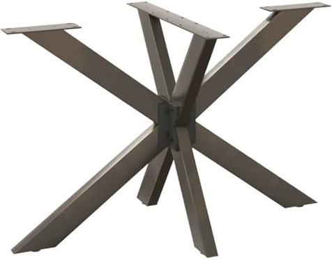 Générique Pied de Table à Manger en Forme d'araignée, Noir, 120 x 68 x (72-73) cm, Acier,Meubles,Accessoires pour Tables,Pieds de Table,4013115
