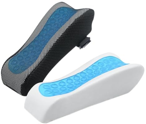 Générique Office Chair Armrest Pads – Memory Foam 25 x 10 x 7 cm | High Density Arm Rest Kissen, waschbar, Armrest Unterstützung, ergonomischer Armkissen für Office Gaming Wheelchair | Comfort Use