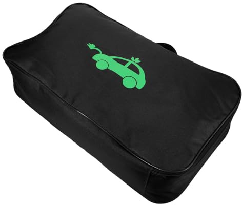 BCOATH Ev Charger Cable Organizer Bag Portable Oxford Cloth Flame-Retardant Rectangle Shape Storage Case for Outdoor and Charging Equipment Black