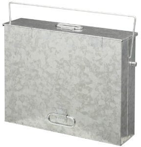Fireside Ash Carrier Galvanised Metal Hot Tidy Box Container Fireplace Pan Bucket Bin