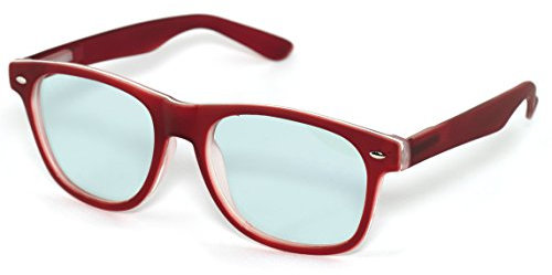 4sold Rubi Damen Herren Lesebrille Blaufilterbrille Blaues Licht und UV Schutzbrille Bildschirmbrille fortgeschrittene Gamer Gamingbrille Computerbrille Black (Maroon, 2.50)