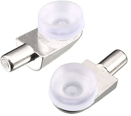 sourcing map Taquet étagère Plateau Bois verre Support ventouse Gomme 5mm Dia axe 10pcs