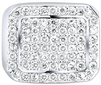 Sterling 925er Silber Pave Ring - BLING - 7