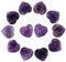 Nupuyai Palme Sorgenstein für Chakra Reiki Puff Herz Heilstein Kristall Liebesstein für Zuhause Dekoration 12 Stück 1,5 cm Violett/Amethyst
