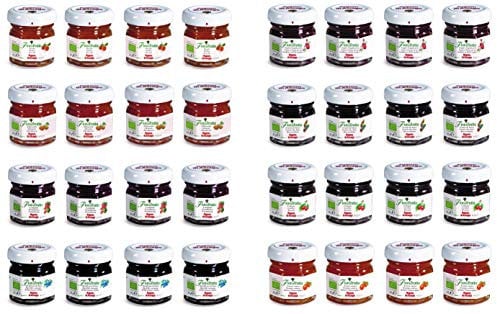 Rigoni Di Asiago - Confitures Assorties En 8 Saveurs, 32 Bocaux Verre À Portion Individuelle De 25 Grammes Chacun. Produit Typique Italien , G (Lot 1)