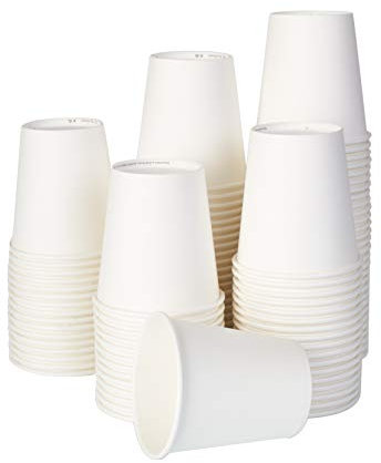 ECO BRO 200 Piezas Vasos De Papel Biodegradables Compostables Ecológicos 200 ml Desechables para Agua Bebidas Calientes y fría (200)