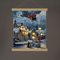 Battery Operated 47 x 38cm Light up Street with Christmas Tree Hanging Wall Art