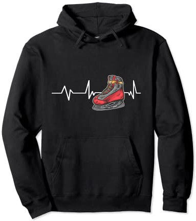 Schlittschuhlaufen Herzschlag Geschenk Schlittschuh Pullover Hoodie