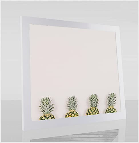 Bonito Slimline Profil Bilderrahmen Posterrahmen 24x34 cm Weiß Hochglanz 34x24 cm Puzzlerahmen Diamond Painting mit Kunstglas klar