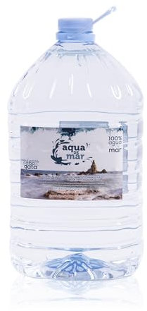 Agua de Mar- hipertónica 8 litros - Plástico Libre de Bisfenol A y Ftalatos - Agua de Mar para beber - Múltiples beneficios - Captada en el Parque Natural Cabo de Gata