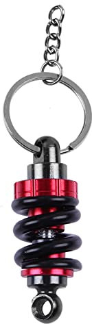 Demiawaking Schlüsselanhänger in Form eines Motorrad-Stoßdämpfers, Schlüsselanhänger, Geschenk, rot,