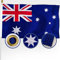 XIFAN Premium Australien Australien Flagge 7,6 x 12,7 cm Outdoor doppelseitig bestickte Sterne Heavy Duty 210D Nylon Australische Nationalflaggen mit genähten Streifen/4 Stichsäumen/Messingösen