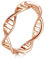 Ayoiow Männer Ring Biker, Ringe Roségold 5,5 mm DNA Hohlring Verlobungsringe Ring Größe 57 (18.1)
