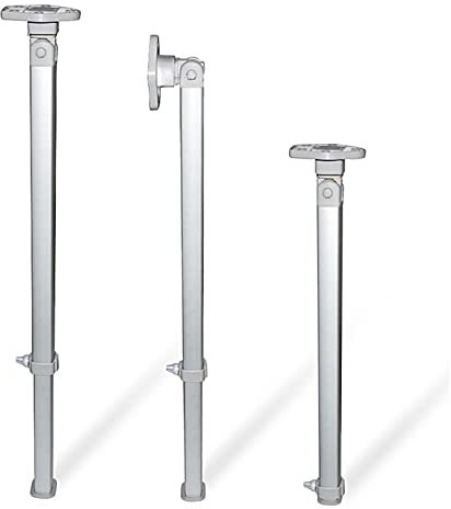 WRJAHCG Verstellbare Höhe Tischbeine Abnehmbar,RV Tischbeine,Teleskopierbares Tischgestell,Tischbein Halterung Für Yacht Wohnmobil Wohnwagen Sofa Wand Wandklapptisch 1pcs,Silber,Standard Set