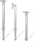 WRJAHCG Verstellbare Höhe Tischbeine Abnehmbar,RV Tischbeine,Teleskopierbares Tischgestell,Tischbein Halterung Für Yacht Wohnmobil Wohnwagen Sofa Wand Wandklapptisch 1pcs,Silber,Standard Set