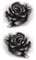 x3 Tatouage Éphémère rose noire - 1 lot de 3 Feuilles de tatouage temporaire fleur | Bras, épaule, cou, cheville, main, jambe | Noir | Homme, Femme - TATTOO YOUR STYLE
