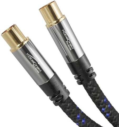 KabelDirekt – 4K Antennenkabel, Koaxialkabel, TV Kabel – 12,5m – In Deutschland entwickelt, bruchfester Nylon-Mantel (Antennenstecker auf Buchse, Fernsehkabel, digital/analog, für DVB-C/DVB-T/DVB-S)