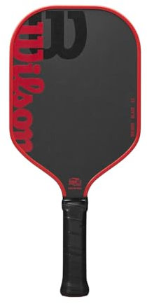 Wilson Blaze 13 Pickleball Padel-Schläger, Verlängerter Pickleballschläger für Fortgeschrittene, Kohlefaser/Glasfaser, Für Herren und Damen, Black / Red