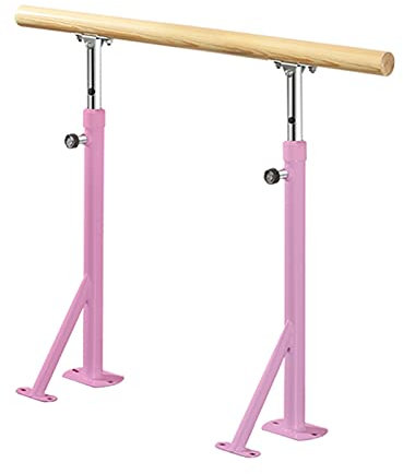 Einzelne Tanzstange, Fitnessstudio, höhenverstellbare elastische Stange, Studio-Wandhalterung, Massivholz-Ballettstange (Größe: 1,5 m)