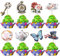 Xsstarmi 40 Pack Wonderland Theme Cupcake Toppers Double Sided Butterfly Key Pocket Watch Mad Hatter Cupcake Picks Flower Tea Party Eat Me Cake Decorations for Baby Shower Birthday Party Supplies