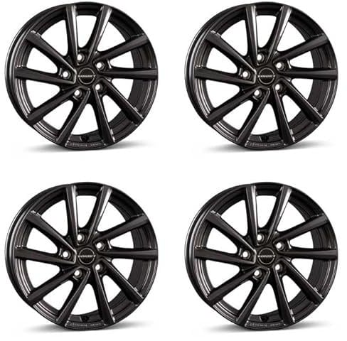 4x Borbet Felgen V 7.0x18 ET38 5x110 mistral anthracite glossy kompatibel mit Fiat 500X