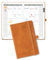 POPRUN Taschenkalender 2 Jahre Monatsansicht 2025-2026 A6 Monatsplaner (24 Monate: Januar 25 - Dez'26), 100 g/m² Papier, 4 Seiten pro Monat, 144 Seiten, PU-Leder Hardcover (Braun)