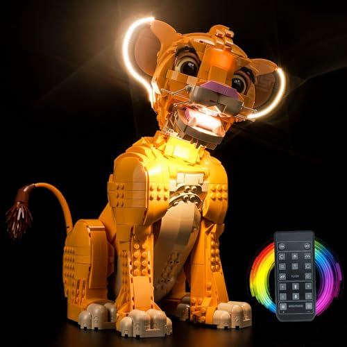 Fernbedienung Licht-Kit für Lego Young Simba The Lion King (Nicht Lego), Led Beleuchtungs Set für Lego 43247 Disney Simba der Junge König der Löwen Kreatives Geschenk